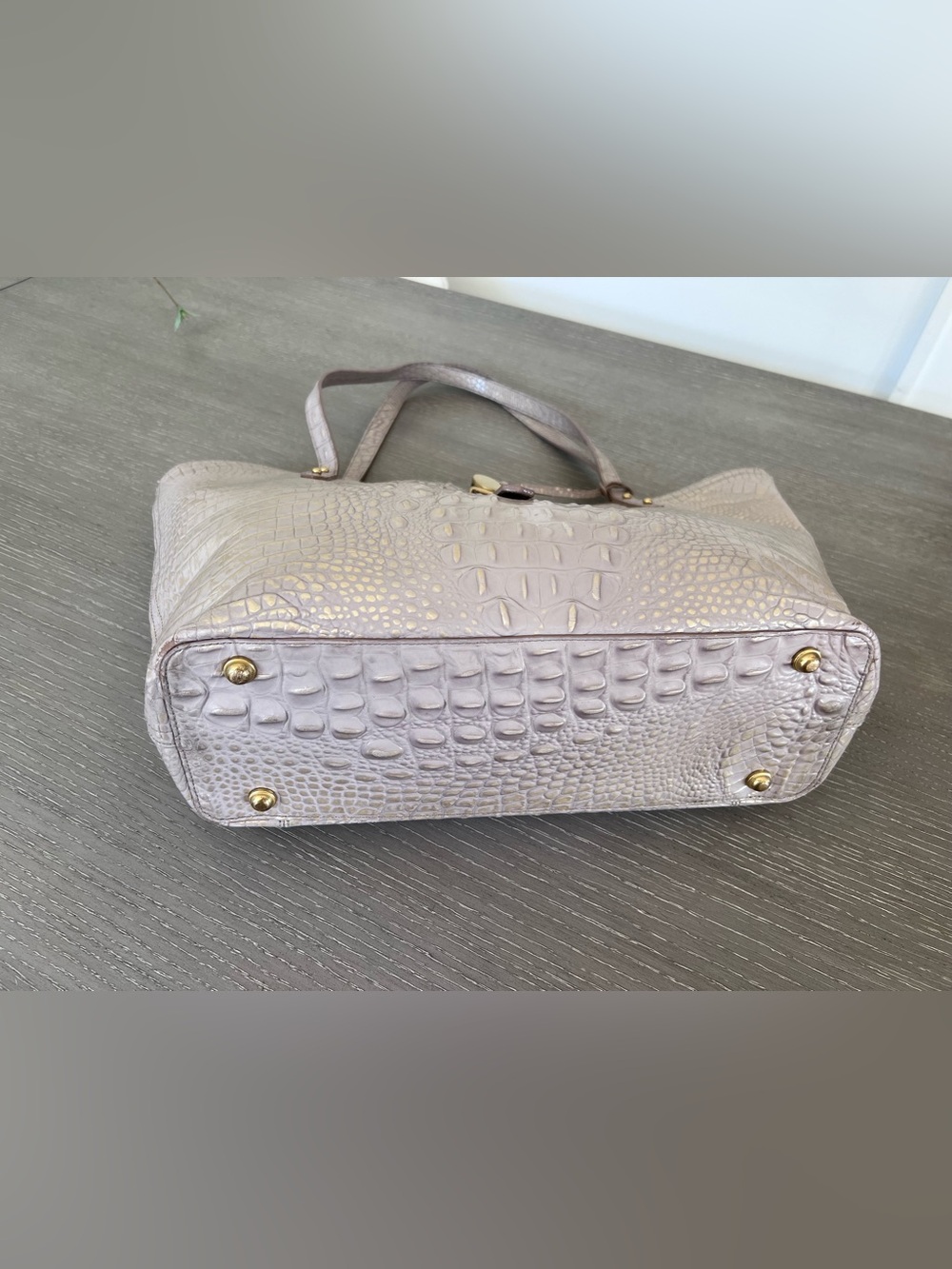 Brahmin Croc-Embossed Tote in Light Taupe - Picture 5 of 15